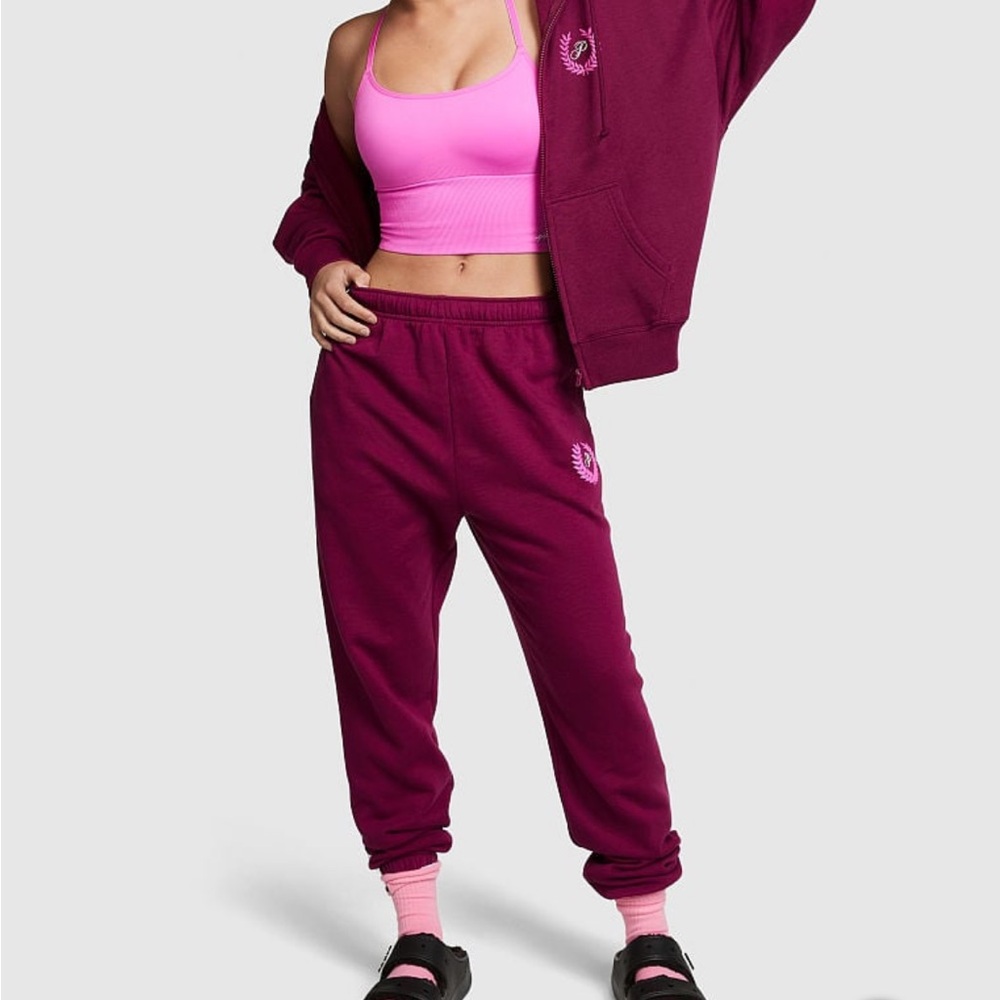 🆕 PINK Fleece High-Waist Gym Pant MEDIUM - Picture 5 of 12